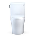 TOTO MS436124CEMFGN#01 Aquia Iv Cube Two-Piece Elongated Dual Flush 1.28 And 0.9 Gpf Universal Height Toilet With Cefiontect - Cotton White