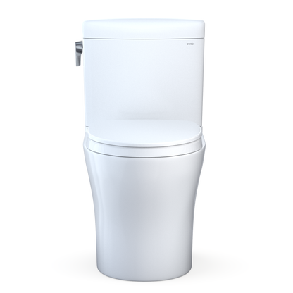 TOTO MS436124CEMFGN#01 Aquia Iv Cube Two-Piece Elongated Dual Flush 1.28 And 0.9 Gpf Universal Height Toilet With Cefiontect - Cotton White