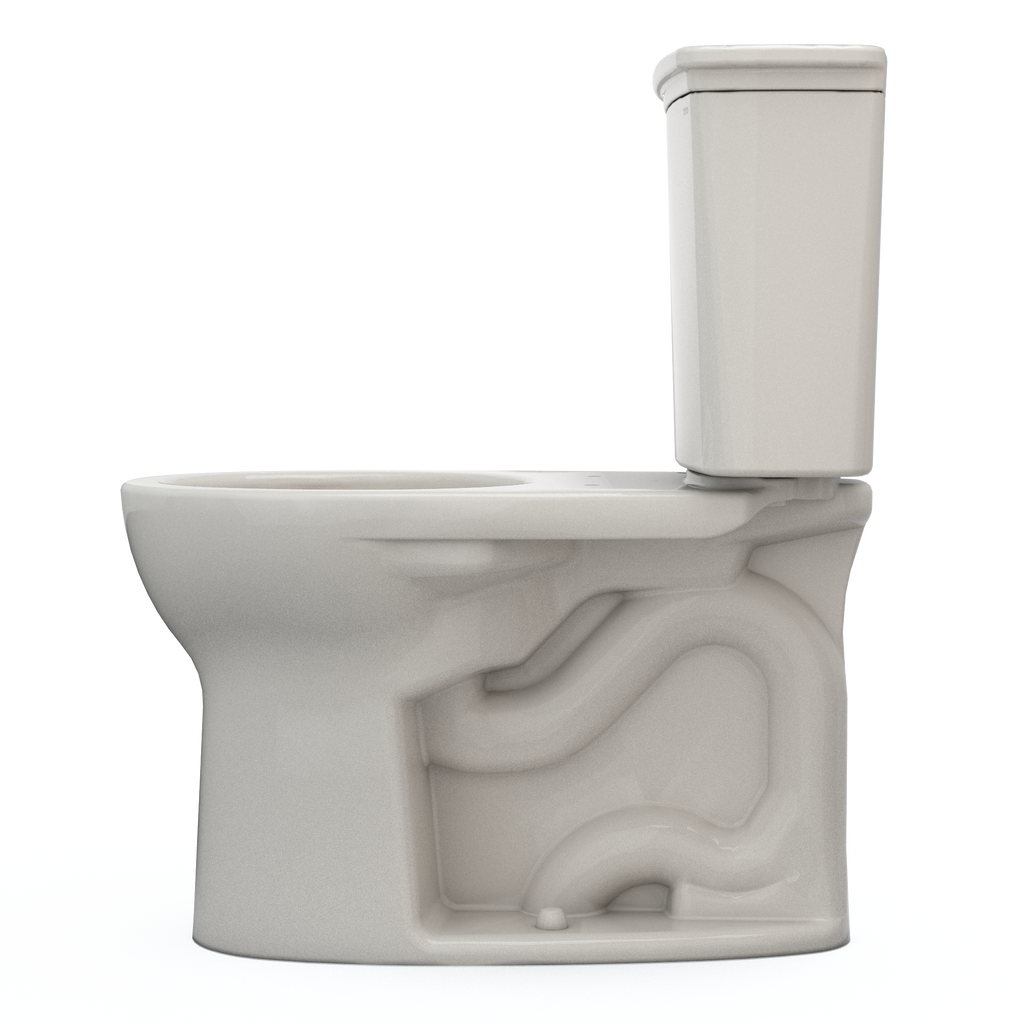 TOTO CST785CEFG#12 Drake Transitional Two-Piece Round 1.28 Gpf Universal Height Tornado Flush Toilet With Cefiontect - Sedona Beige