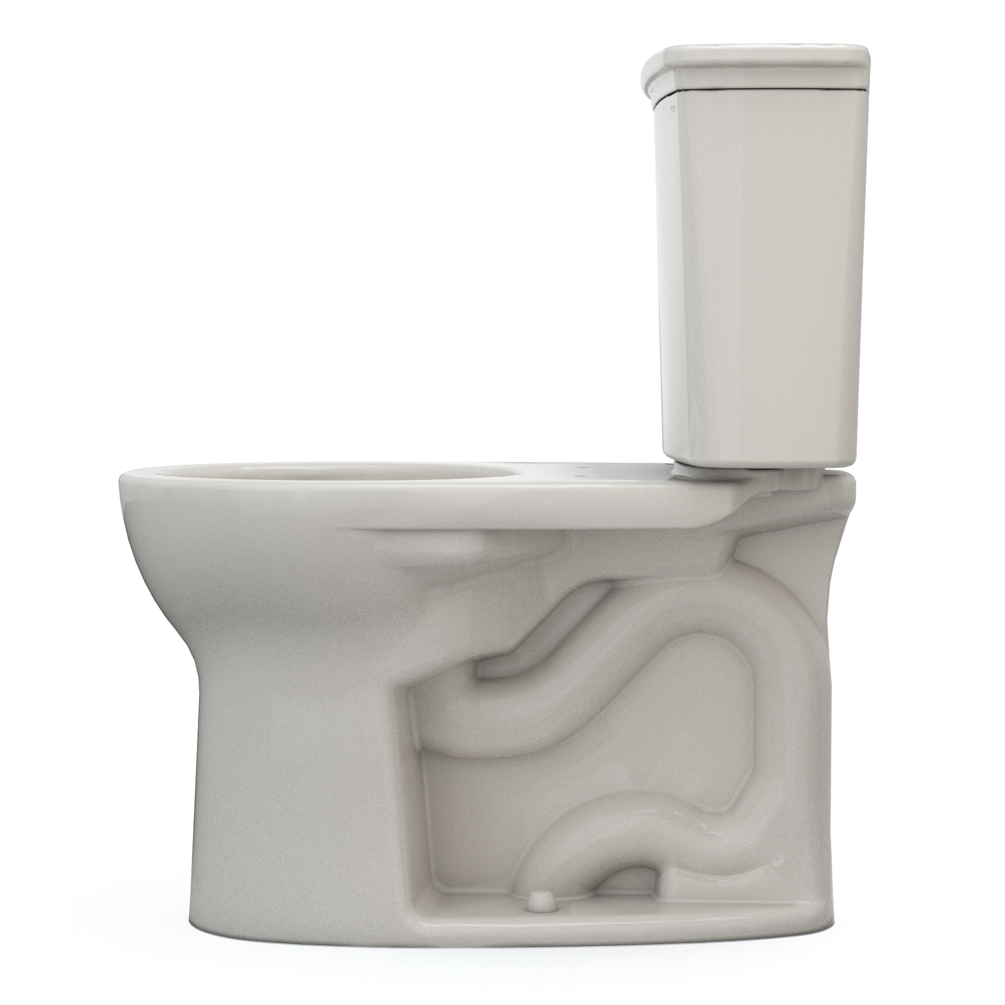 TOTO CST785CEFG#12 Drake Transitional Two-Piece Round 1.28 Gpf Universal Height Tornado Flush Toilet With Cefiontect - Sedona Beige