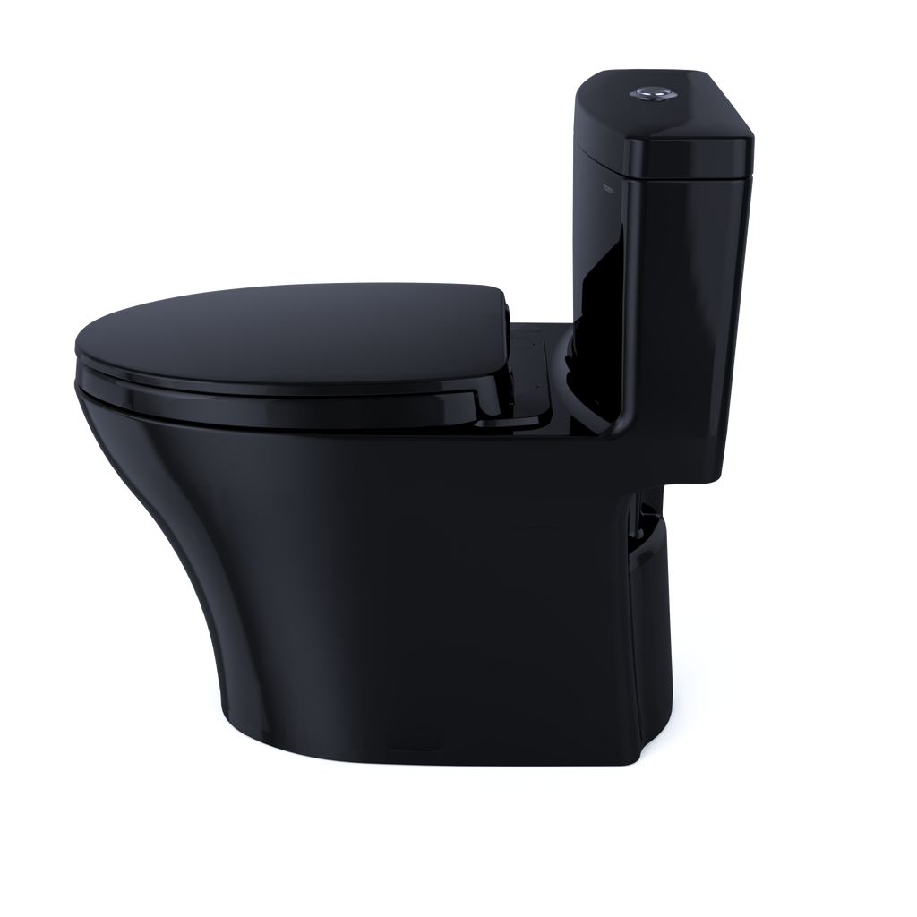 TOTO MS646124CEMFN#51 Aquia Iv One-Piece Elongated Dual Flush 1.28 And 0.9 Gpf Universal Height - Ebony