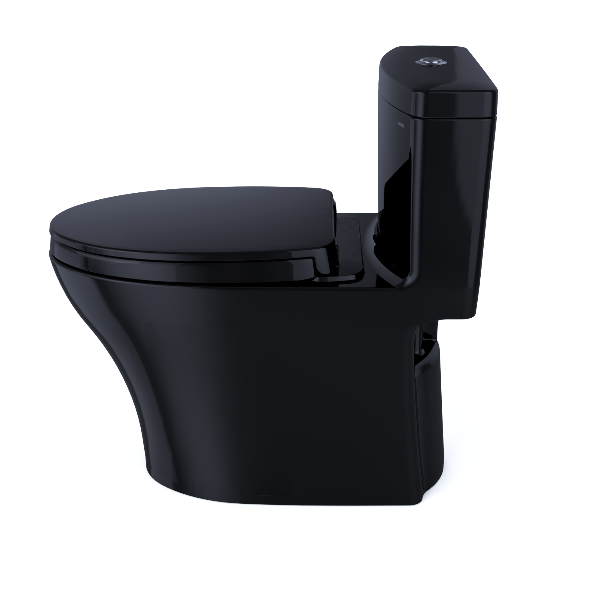 TOTO MS646124CEMFN#51 Aquia Iv One-Piece Elongated Dual Flush 1.28 And 0.9 Gpf Universal Height - Ebony