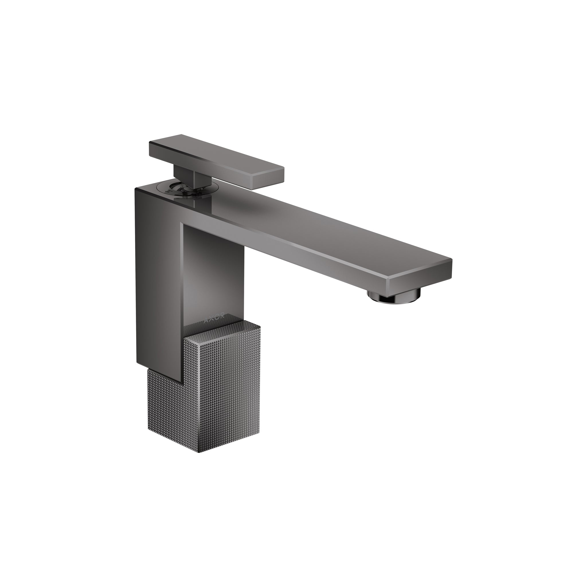 AXOR 46011331 Edge Single-Hole Faucet 130 - Diamond Cut, 1.2 GPM - Polished Black Chrome
