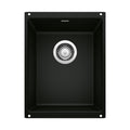 BLANCO 442932 Precis Precis SILGRANIT 13" Undermount Bar Sink - Coal Black in Coal Black