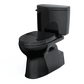 TOTO MS474124CEF#51 Vespin II Two-Piece Elongated 1.28 GPF Universal Height Toilet with SS124 SoftClose Seat , Ebony