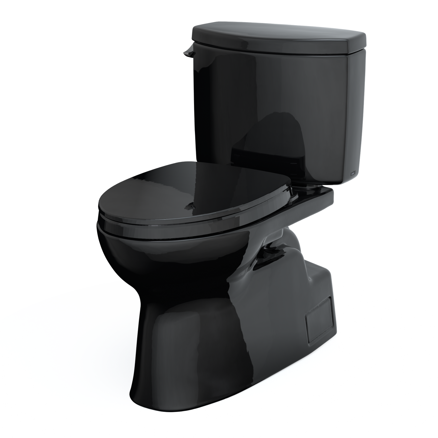 TOTO MS474124CEF#51 Vespin II Two-Piece Elongated 1.28 GPF Universal Height Toilet with SS124 SoftClose Seat , Ebony