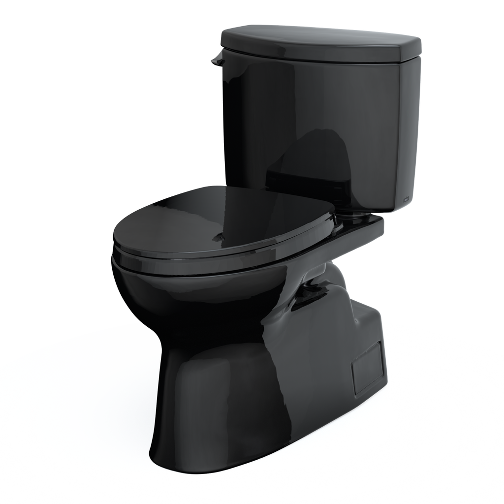 TOTO MS474124CEF#51 Vespin Ii Two-Piece Elongated 1.28 Gpf Universal Height Toilet With Ss124 Softclose Seat - Ebony