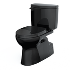 TOTO MS474124CEF#51 Vespin Ii Two-Piece Elongated 1.28 Gpf Universal Height Toilet With Ss124 Softclose Seat - Ebony