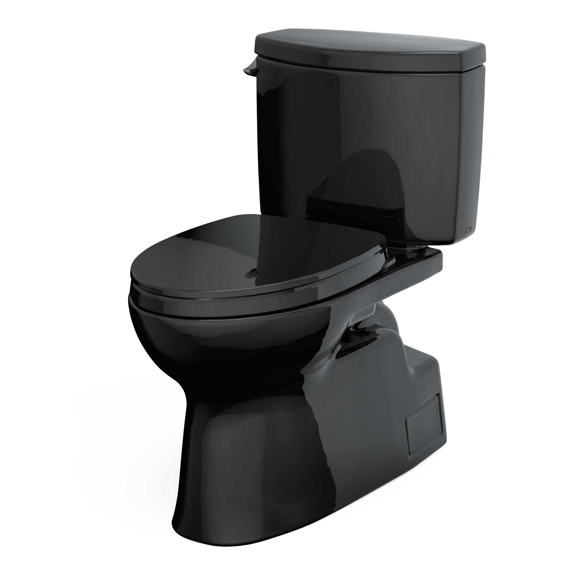 TOTO MS474124CEF#51 Vespin Ii Two-Piece Elongated 1.28 Gpf Universal Height Toilet With Ss124 Softclose Seat - Ebony