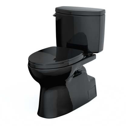 TOTO MS474124CEF#51 Vespin Ii Two-Piece Elongated 1.28 Gpf Universal Height Toilet With Ss124 Softclose Seat - Ebony