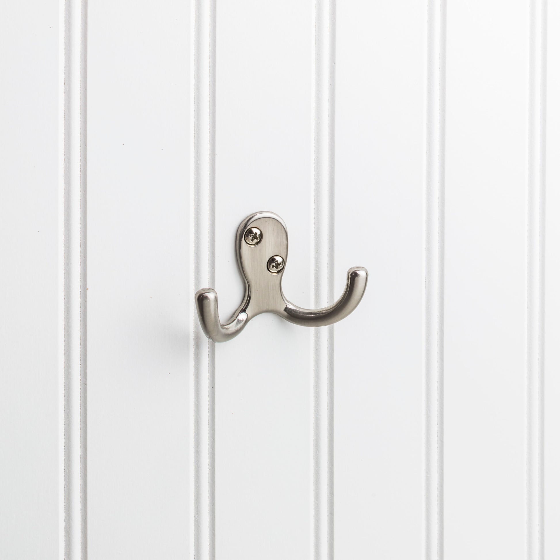 ELEMENTS YD15-187SN Elements Wall Double Hook - Satin Nickel