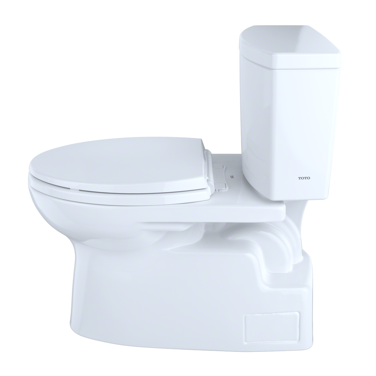 TOTO CST474CUFRG#01 Vespin Ii 1G Two-Piece Elongated 1.0 Gpf Universal Height Skirted Toilet With Cefiontect And Right-Hand Trip Lever - Cotton White