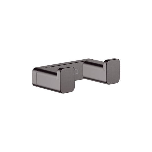 HANSGROHE 41755340 Brushed Black Chrome AddStoris Modern Double Hook