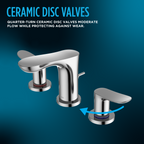 TOTO TLG01201U#CP Go Series 1.2 Gpm Two Handle Widespread Bathroom Sink Faucet With Drain Assembly - Polished Chrome