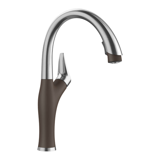 BLANCO 442032 Artona Artona Pull-Down Dual-Spray Kitchen Faucet - PVD Steel/Cafe in Pvd Steel/Cafe