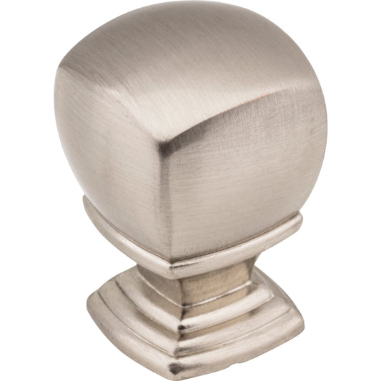 JEFFREY ALEXANDER 188L-SN Katharine 1" Length Square Knob , Satin Nickel