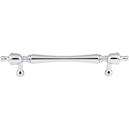 TOP KNOBS M817-7 Somerset Finial 7" Center to Center Bar Pull - Polished Chrome