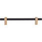 JEFFREY ALEXANDER 478-160MBSBZ Larkin 2 160 mm Center-to-Center Bar Pull - Matte Black w/Satin Bronze