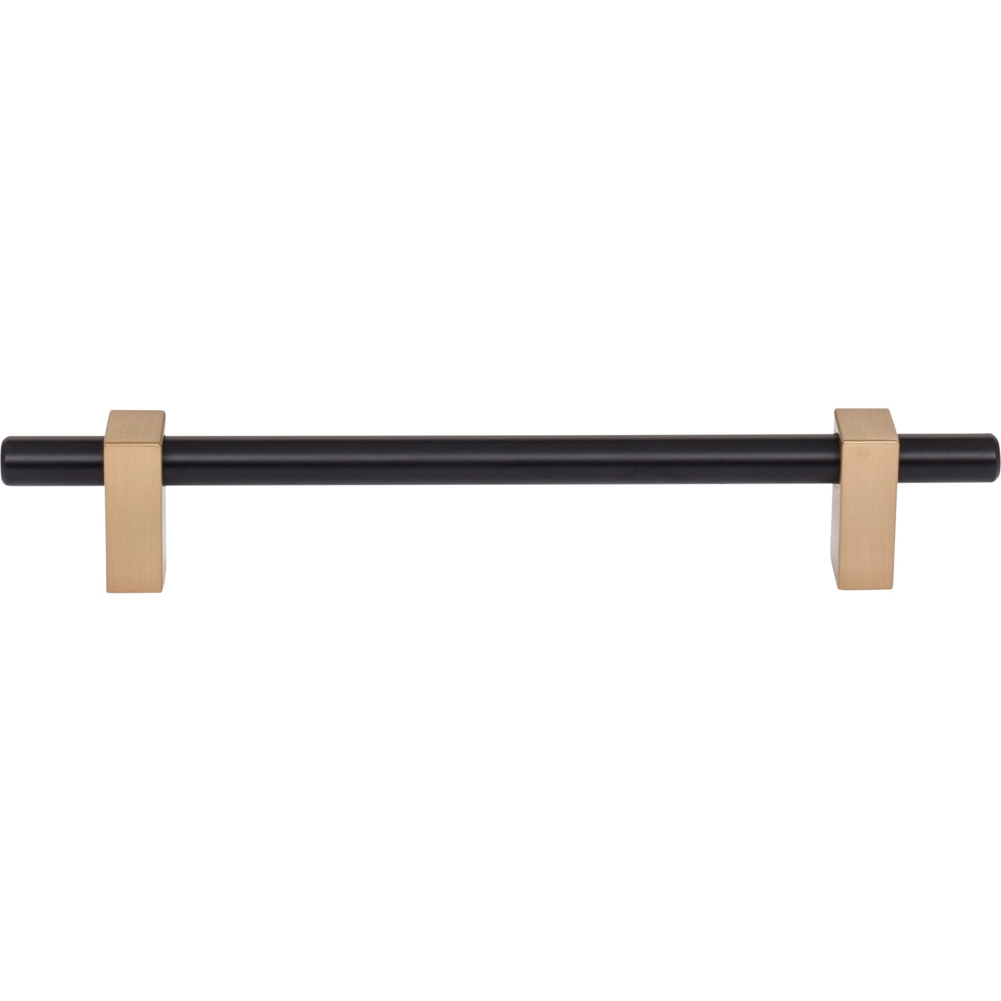 JEFFREY ALEXANDER 478-160MBSBZ Larkin 2 160 mm Center-to-Center Bar Pull - Matte Black w/Satin Bronze