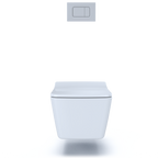 TOTO CWT449249CMFG#MS Sp Wall-Hung Square-Shape Toilet And Duofit In-Wall 1.28 And 0.9 Gpf Dual-Flush Tank System With Copper Supply- Cwt449249Cmfg#Ms - Matte Silver