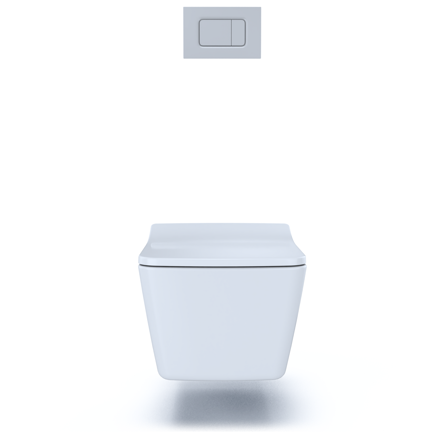 TOTO CWT449249CMFG#MS Sp Wall-Hung Square-Shape Toilet And Duofit In-Wall 1.28 And 0.9 Gpf Dual-Flush Tank System With Copper Supply- Cwt449249Cmfg#Ms - Matte Silver