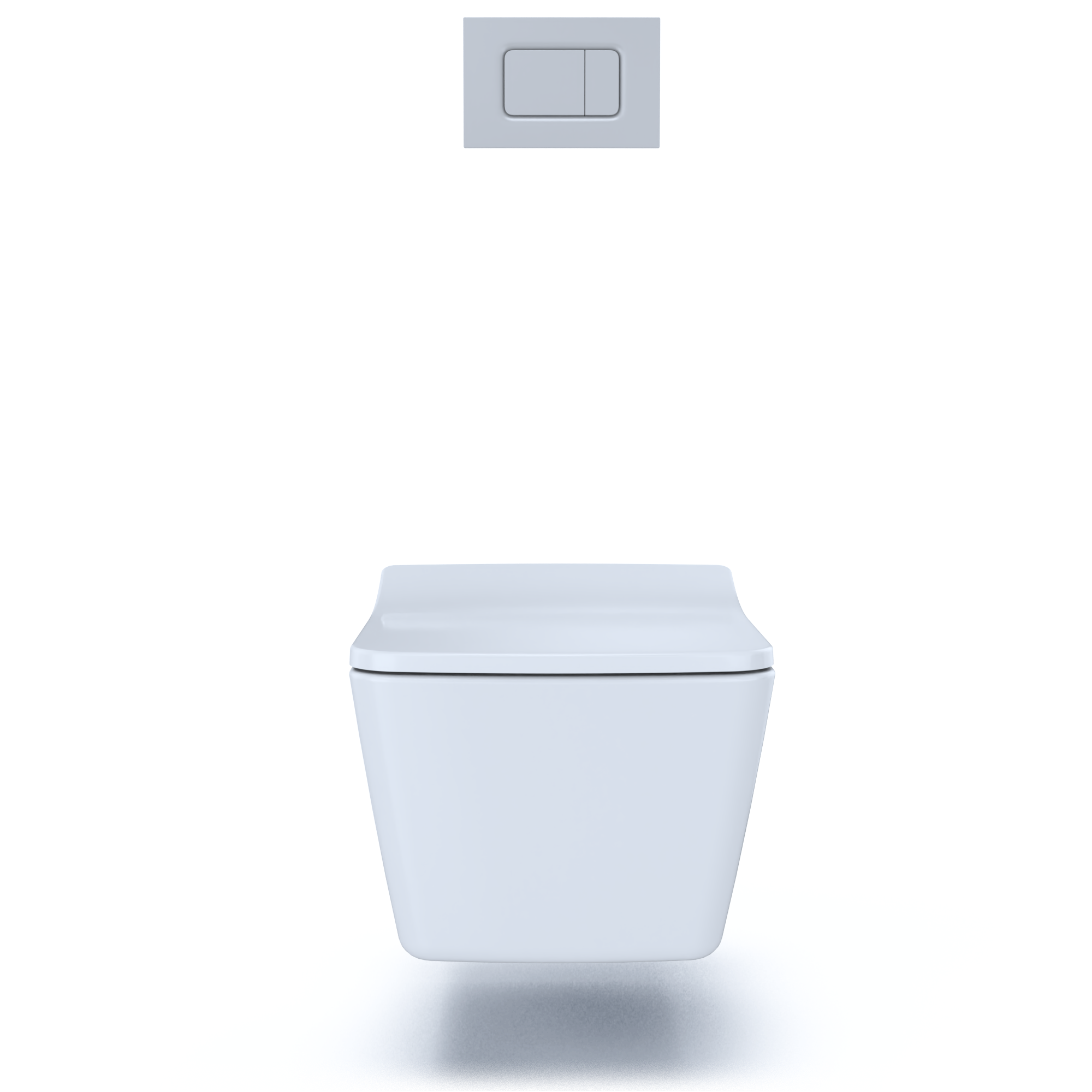 TOTO CWT449249CMFG#MS Sp Wall-Hung Square-Shape Toilet And Duofit In-Wall 1.28 And 0.9 Gpf Dual-Flush Tank System With Copper Supply- Cwt449249Cmfg#Ms - Matte Silver