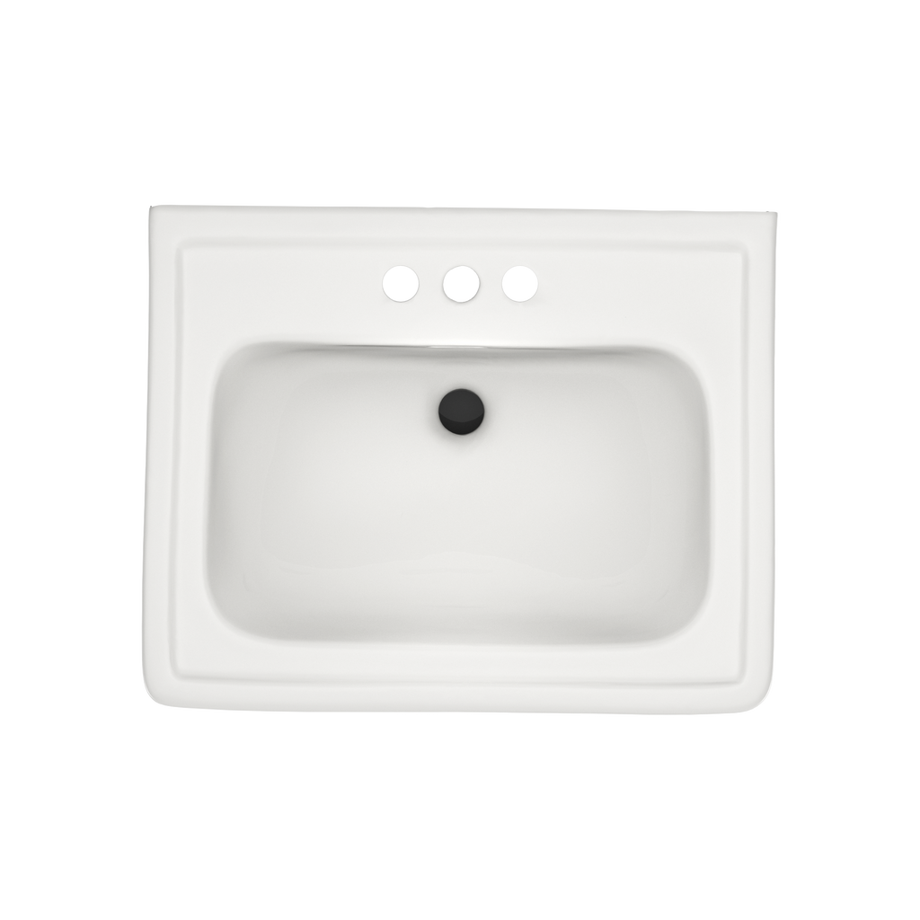 TOTO LPT532.4N#11 Promenade 24" X 19-1/4" Rectangular Pedestal Bathroom Sink For 4 Inch Center Faucets - Colonial White