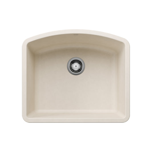 BLANCO 443061 Diamond Diamond SILGRANIT 24" Single Bowl Undermount Kitchen Sink - Soft White in Soft White