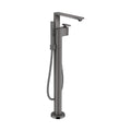 AXOR 46440331 Edge Freestanding Tub Filler Trim with 1.75 GPM Handshower - Polished Black Chrome