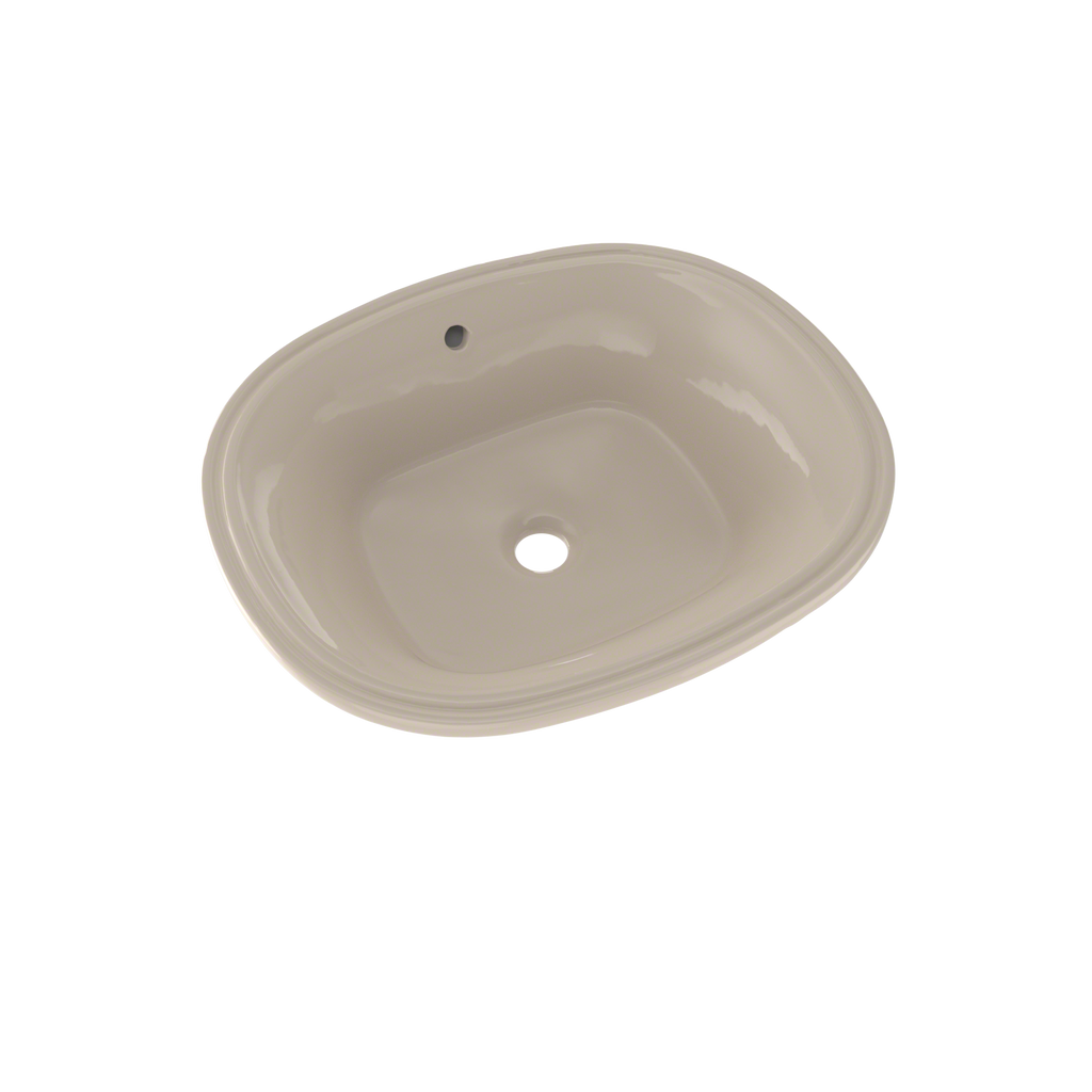 TOTO LT483G#03 Maris 17-5/8" X 14-9/16" Oval Undermount Bathroom Sink With Cefiontect - Bone