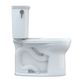 TOTO CST785CEFG#01 Drake Transitional Two-Piece Round 1.28 GPF Universal Height TORNADO FLUSH Toilet with CEFIONTECT , Cotton White