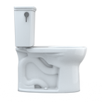 TOTO CST785CEFG#01 Drake Transitional Two-Piece Round 1.28 Gpf Universal Height Tornado Flush Toilet With Cefiontect - Cotton White