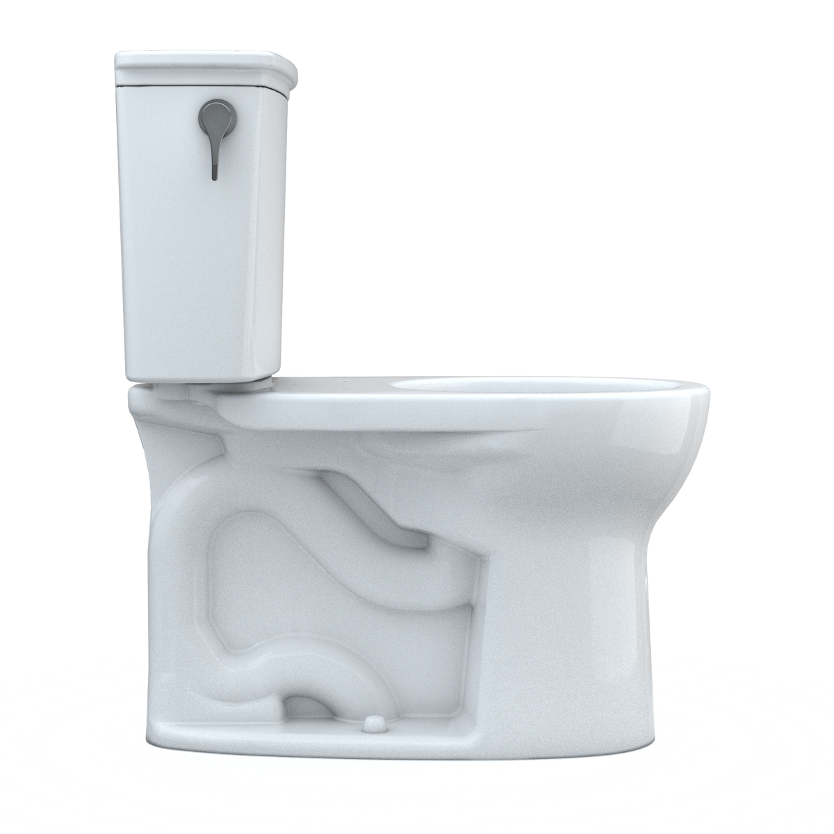 TOTO CST785CEFG#01 Drake Transitional Two-Piece Round 1.28 Gpf Universal Height Tornado Flush Toilet With Cefiontect - Cotton White