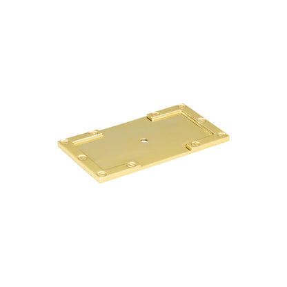 ATLAS 378-PB Campaign L-Bracket Knob Backplate - Polished Brass