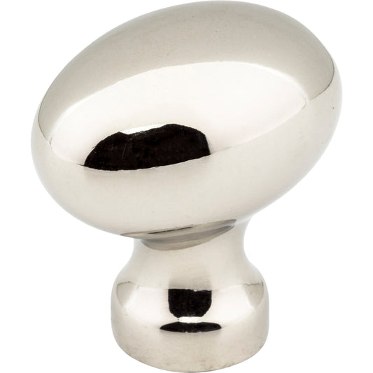 JEFFREY ALEXANDER 3990-NI Bordeaux 1-3/16" Length Oval Knob - Polished Nickel