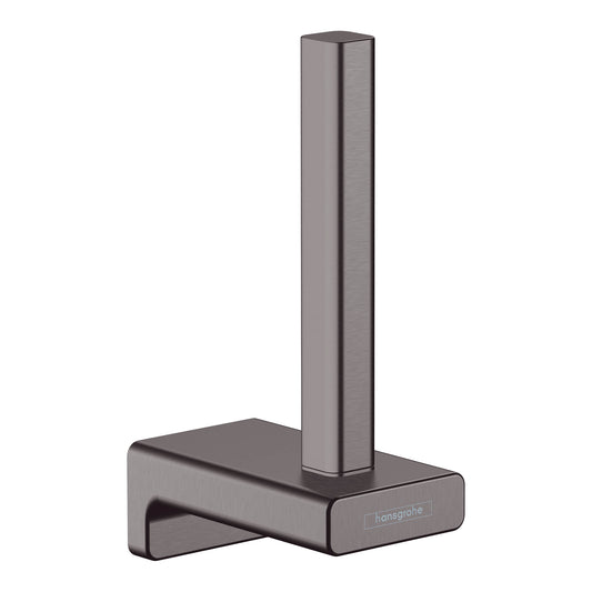 HANSGROHE 41756340 AddStoris Spare Toilet Paper Holder - Brushed Black Chrome