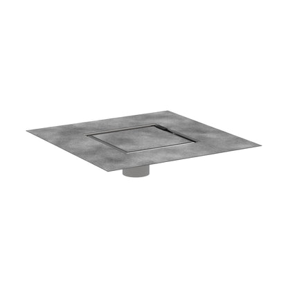 HANSGROHE 56137001 RainDrain Rock Point Drain Set 6"x 6" Trim with Rough - Nature Stone