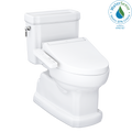 TOTO MW9743074CEFG#01 Washlet+ Eco Guinevere Elongated 1.28 Gpf Universal Height Toilet With C2 Bidet Seat - Cotton White