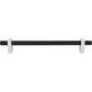 JEFFREY ALEXANDER 478-12MBPC Larkin 2 12" Center-to-Center Appliance Pull - Matte Black w/Polished Chrome