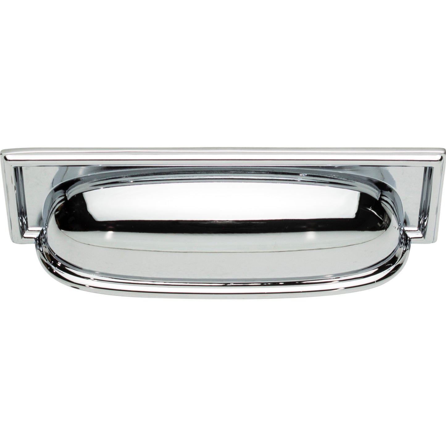 ATLAS 383-CH Campaign 3 3/4" Center to Center Cup/Bin Pull - Polished Chrome