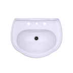 TOTO LPT754.8#01 Whitney Oval Pedestal Bathroom Sink for 8 Inch Center Faucets , Cotton White