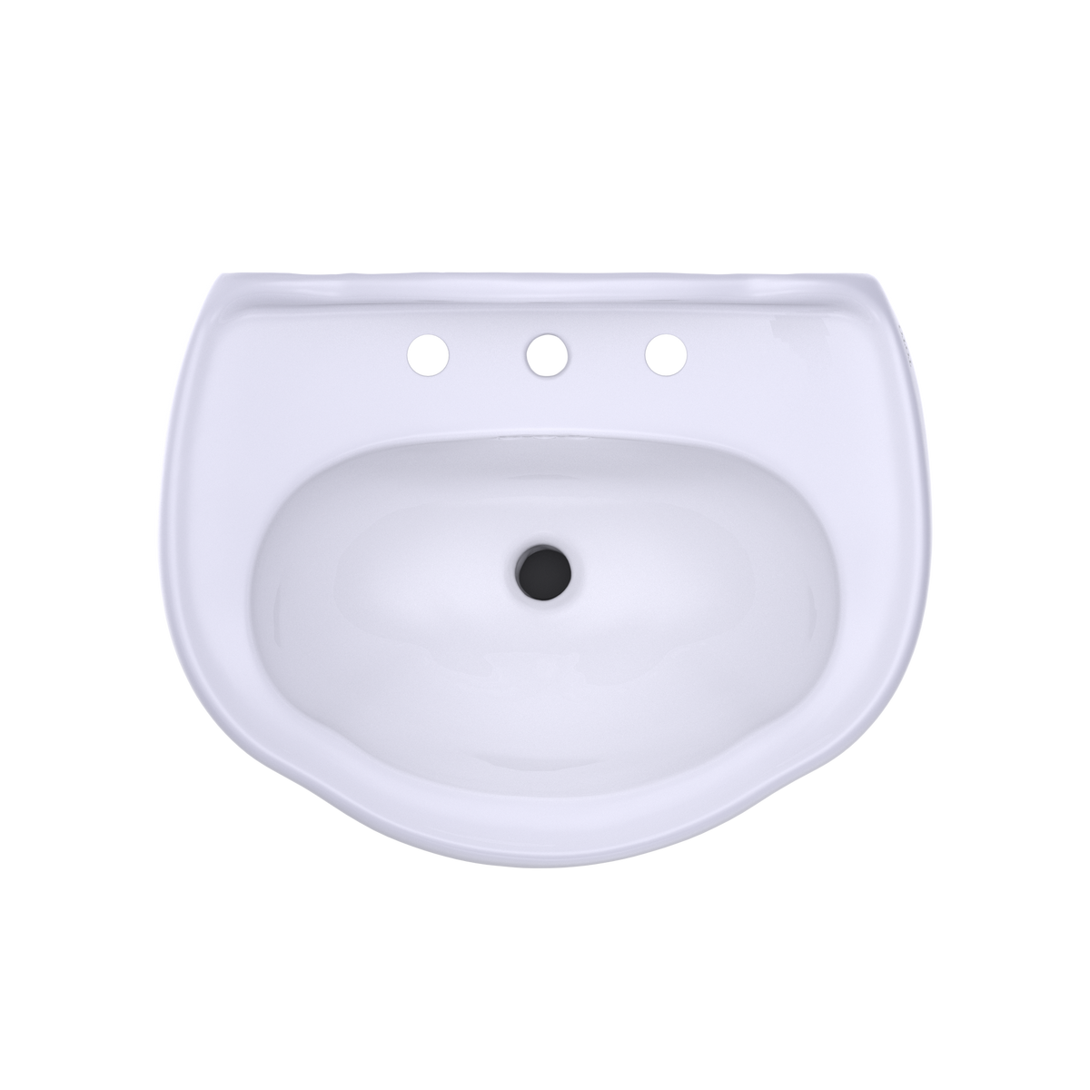 TOTO LPT754.8#01 Whitney Oval Pedestal Bathroom Sink for 8 Inch Center Faucets , Cotton White