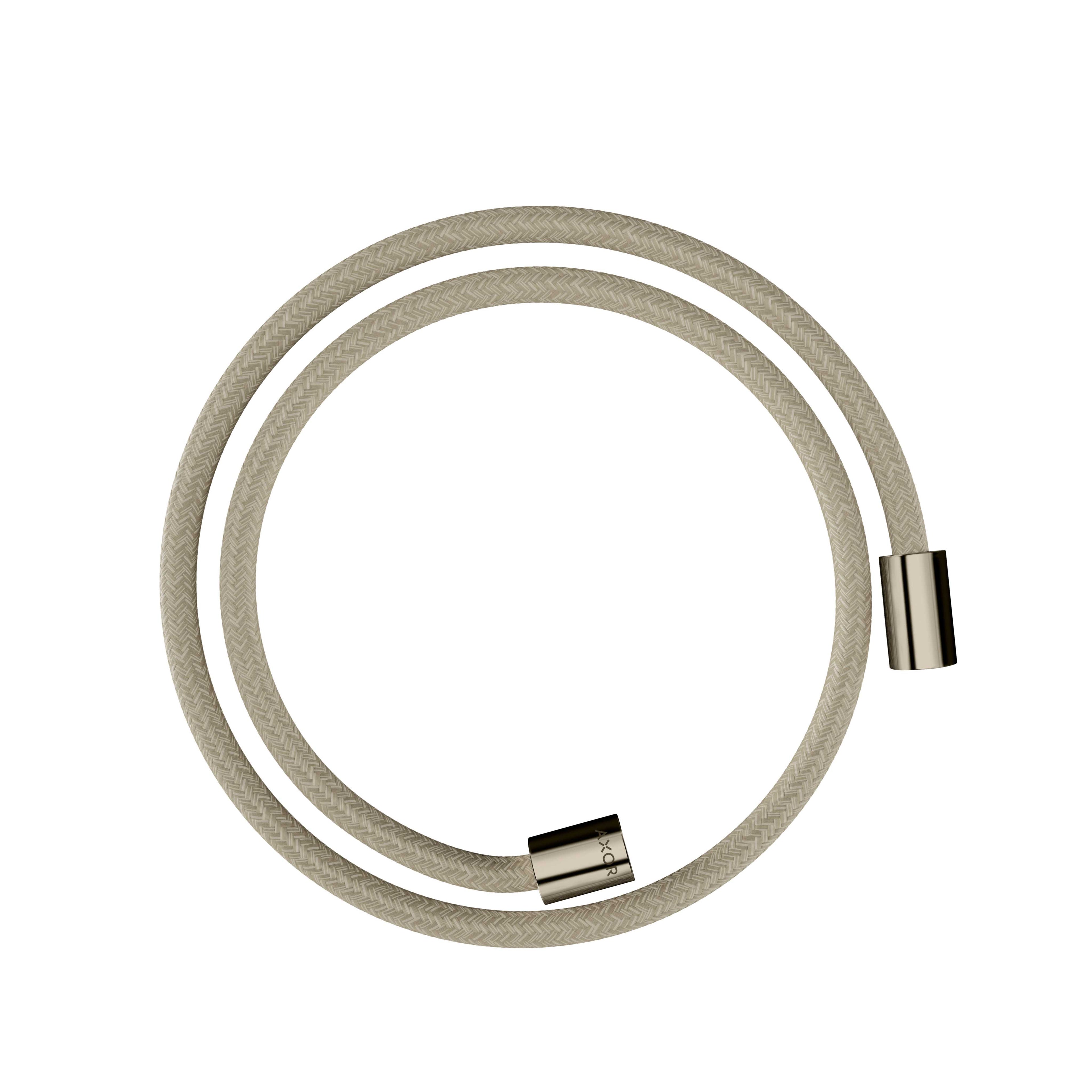 AXOR 28228830 Shower Solutions Textile Hose with Cylindircal Nut, 49" - Polished Nickel