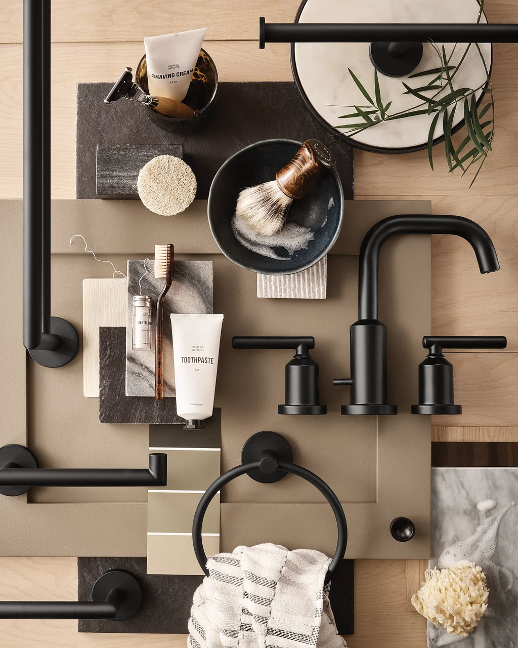 MOEN T6142BL Gibson Two-Handle High Arc Bathroom Faucet - Matte Black