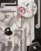 MOEN T6142BN Gibson Two-Handle High Arc Bathroom Faucet - Brushed Nickel