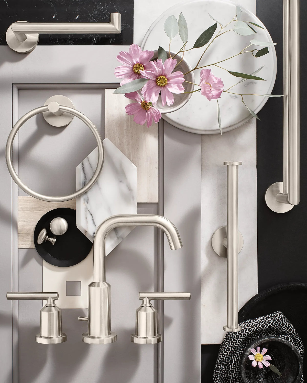 MOEN T6142BN Gibson Two-Handle High Arc Bathroom Faucet - Brushed Nickel