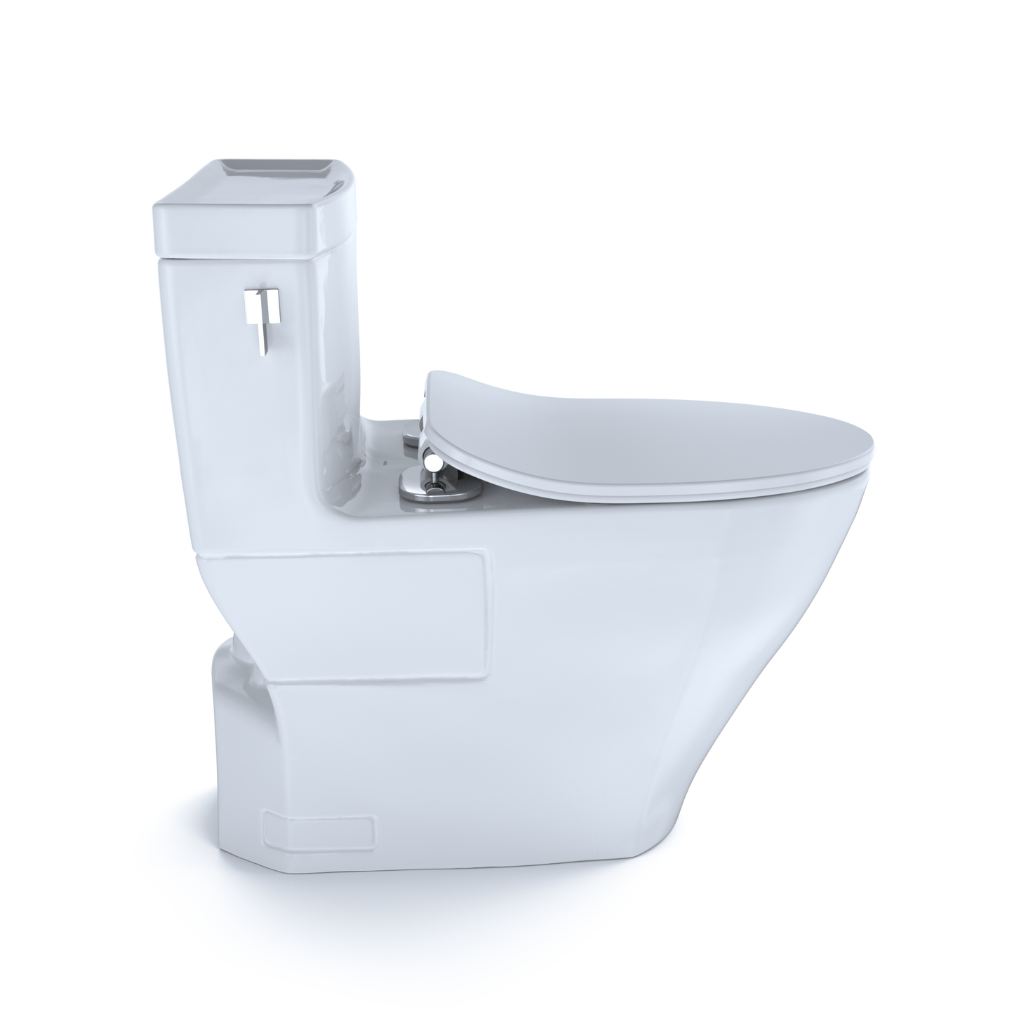 TOTO MS624234CEFG#01 Legato One-Piece Elongated 1.28 GPF Toilet with CEFIONTECT and SoftClose Seat , Cotton White