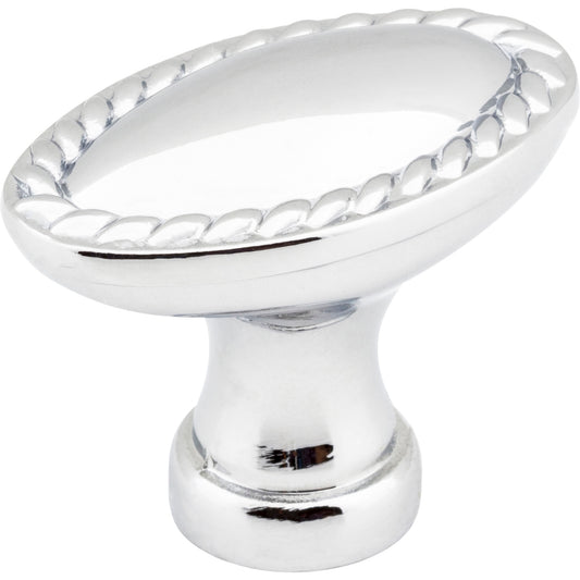 ELEMENTS Z115L-PC Lindos 1-3/8" Length Oval Knob - Polished Chrome