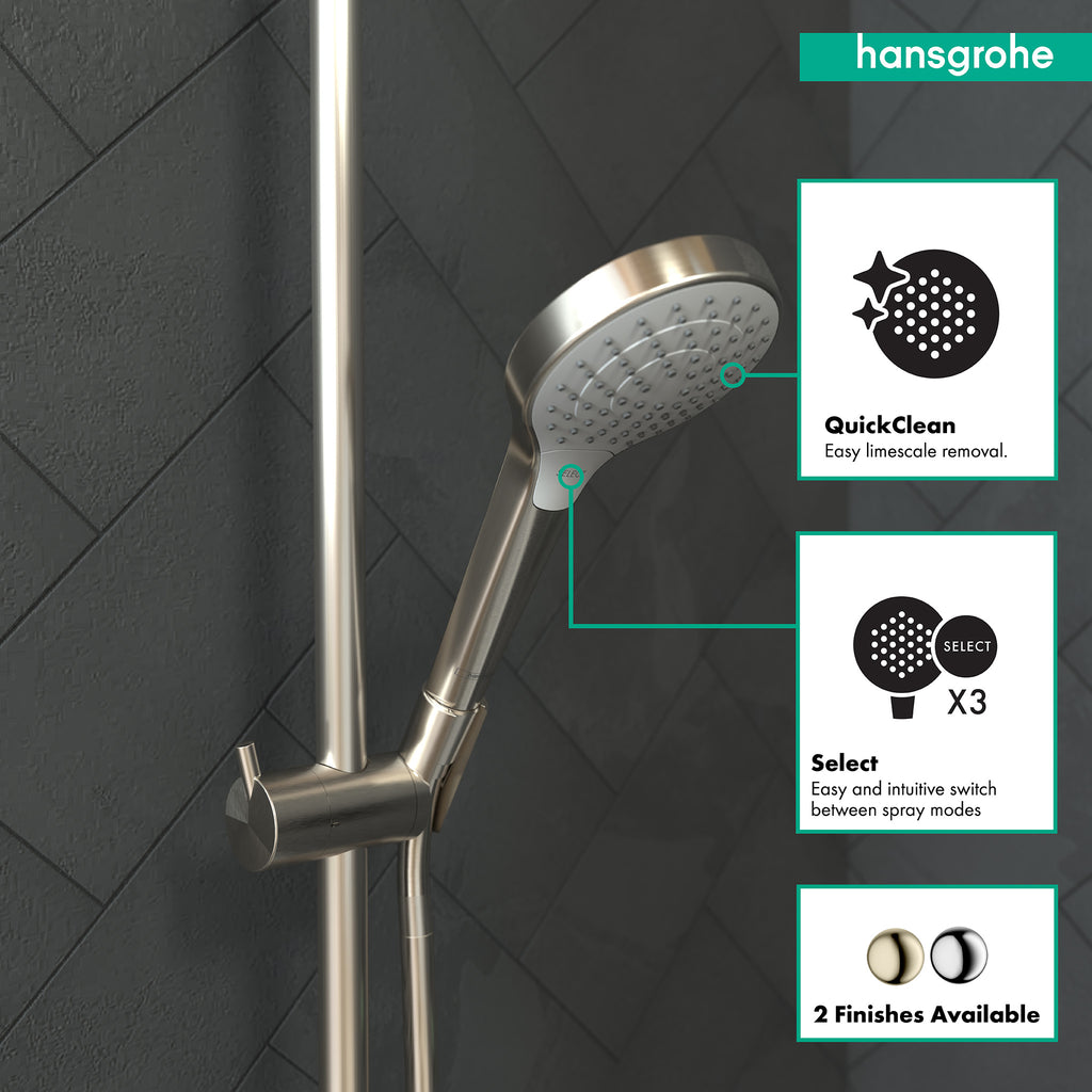 HANSGROHE 26803821 Croma Select S Handshower 110 Vario-Jet, 2.5 GPM - Brushed Nickel