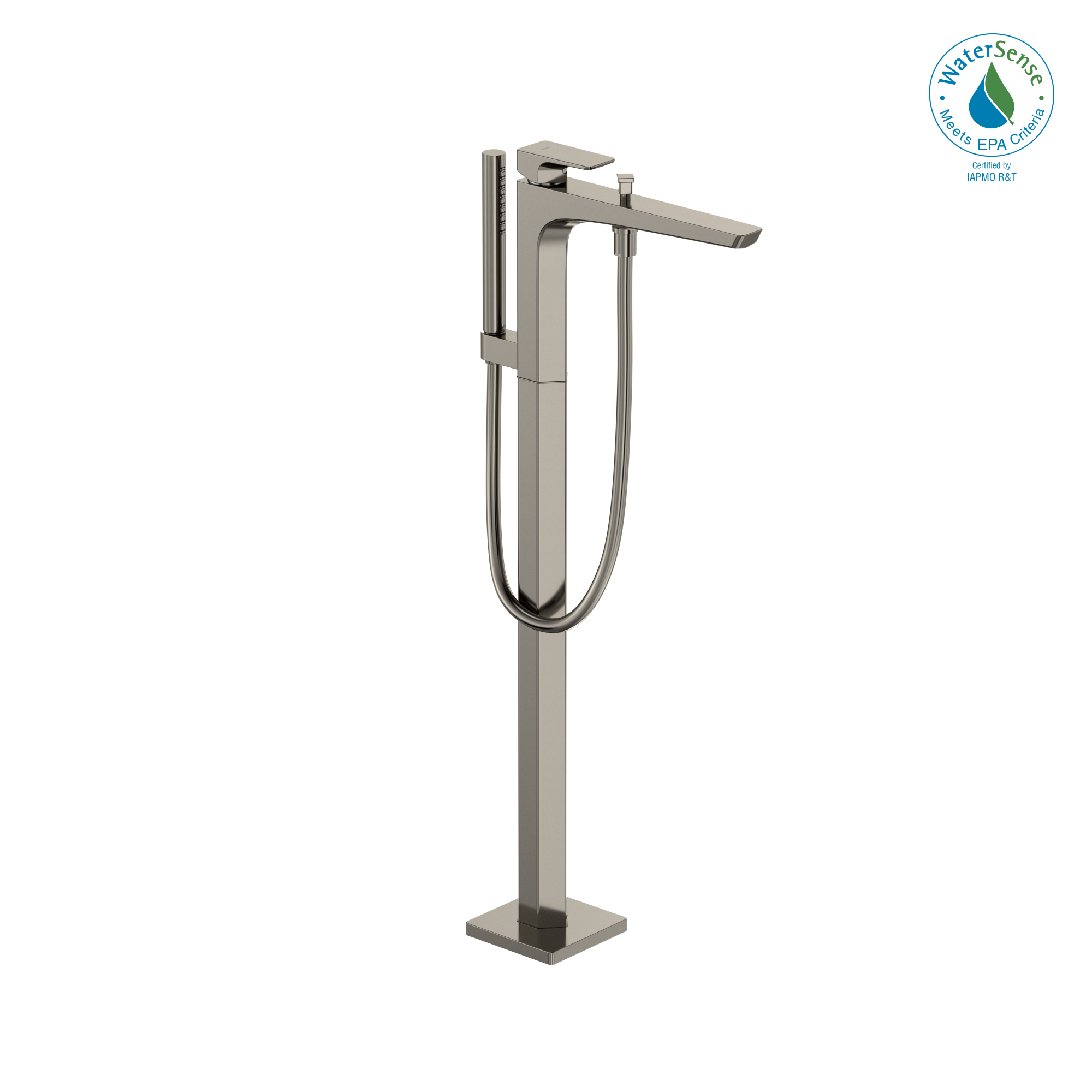 TOTO TBG07306U#PN Ge Single-Handle Free Standing Tub Filler With Handshower - Polished Nickel